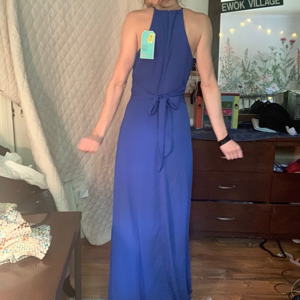 Gianni Bini Formal Long Maxi Gown Blue - Picture 8 of 12